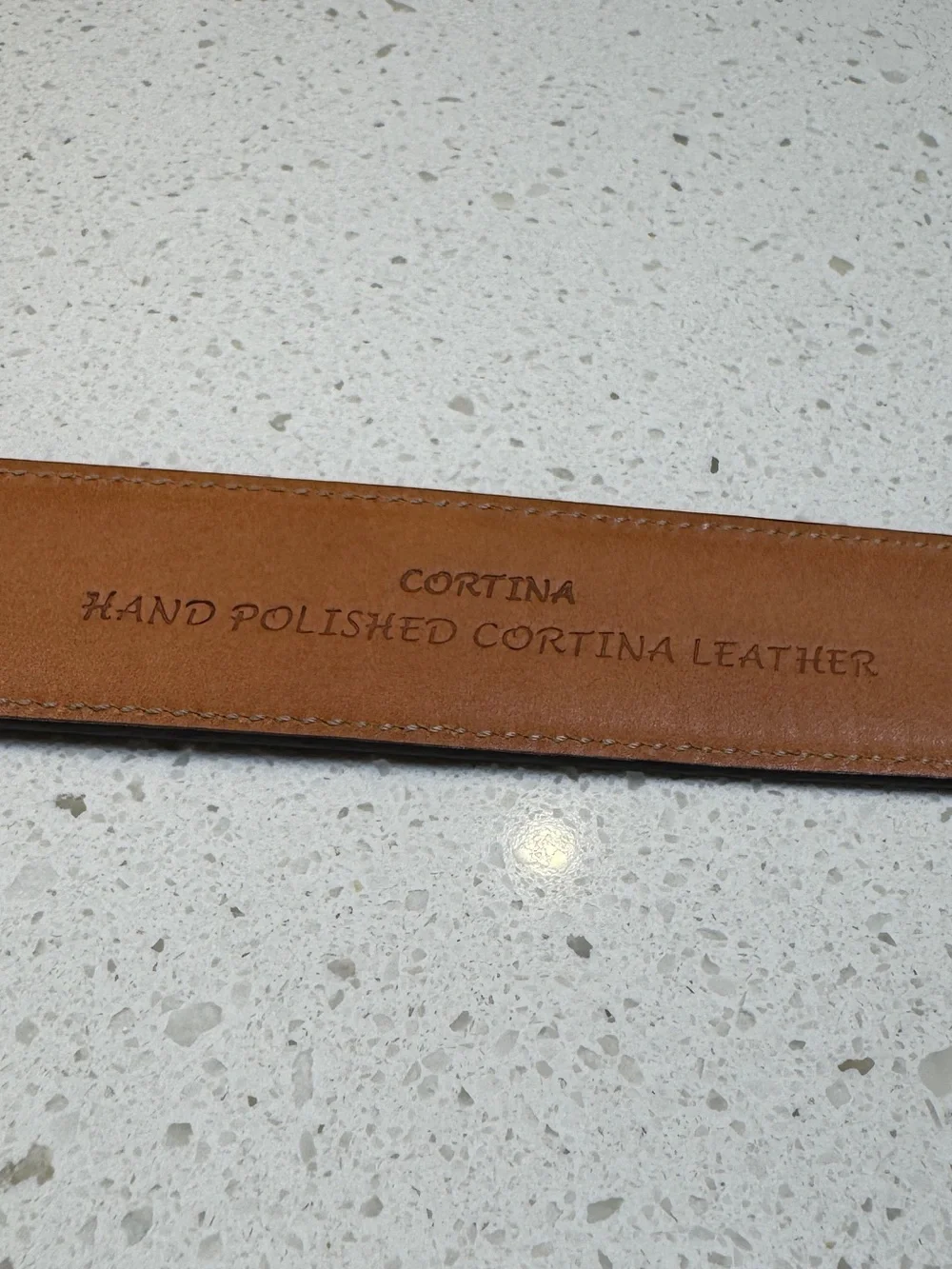 Trafalgar Dark Brown Cortina Leather Belt Square Solid Brass Buckle 38